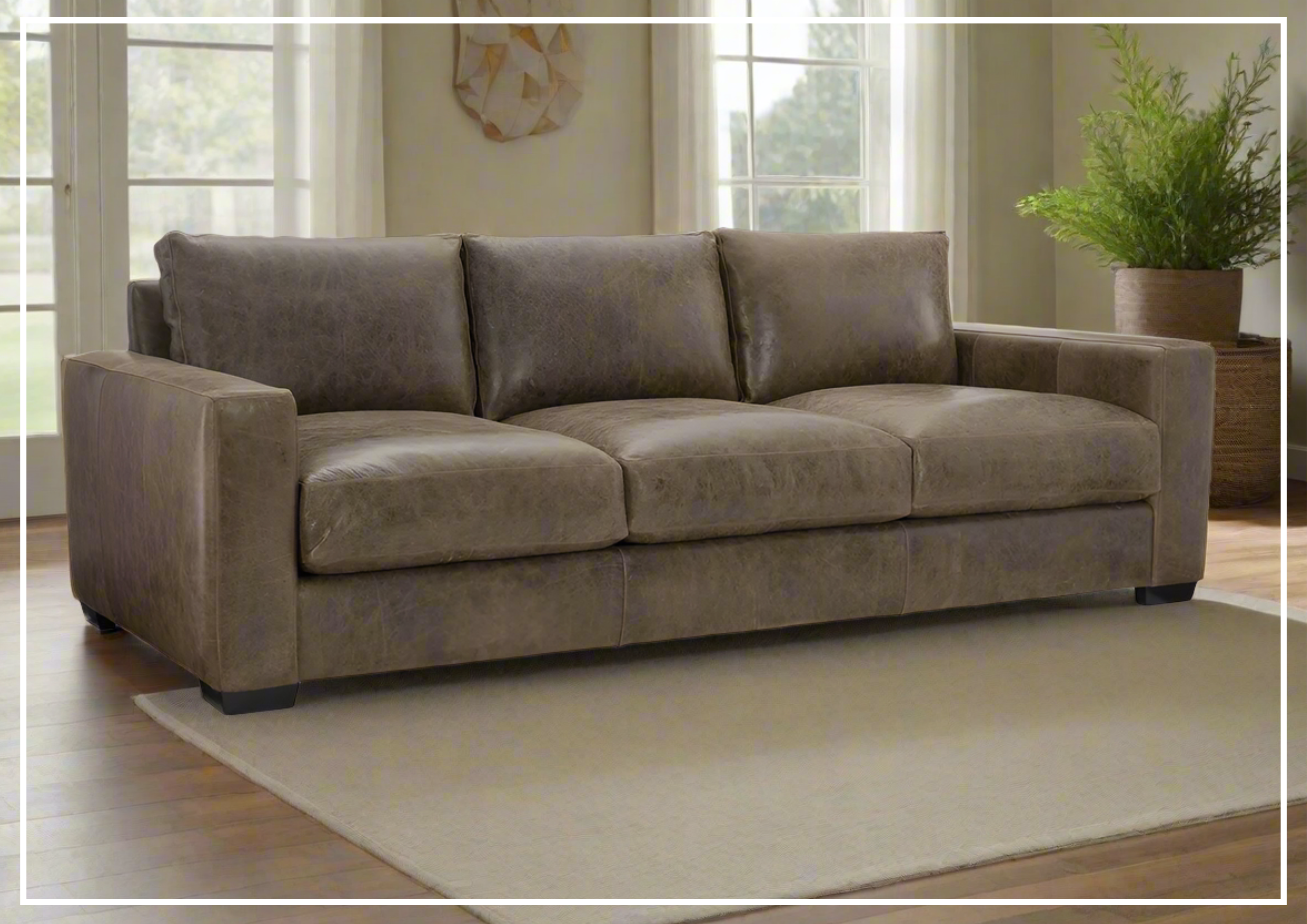 Bernhardt Dawkins Leather Sofa with Walnut Finish – SOFABED Bernhardt Dawkins Leather Sofa with Walnut Finish – SOFABED