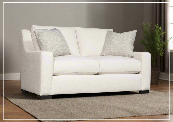Bernhardt Germain Fabric Loveseat With Spring Down Cushions - sofabed.com
