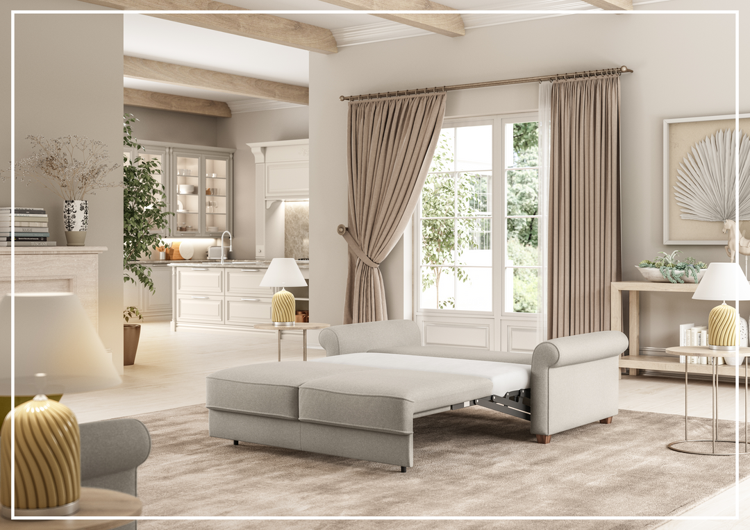 Casey Full XL Sleeper in Walnut Leg Finish-SOFABED