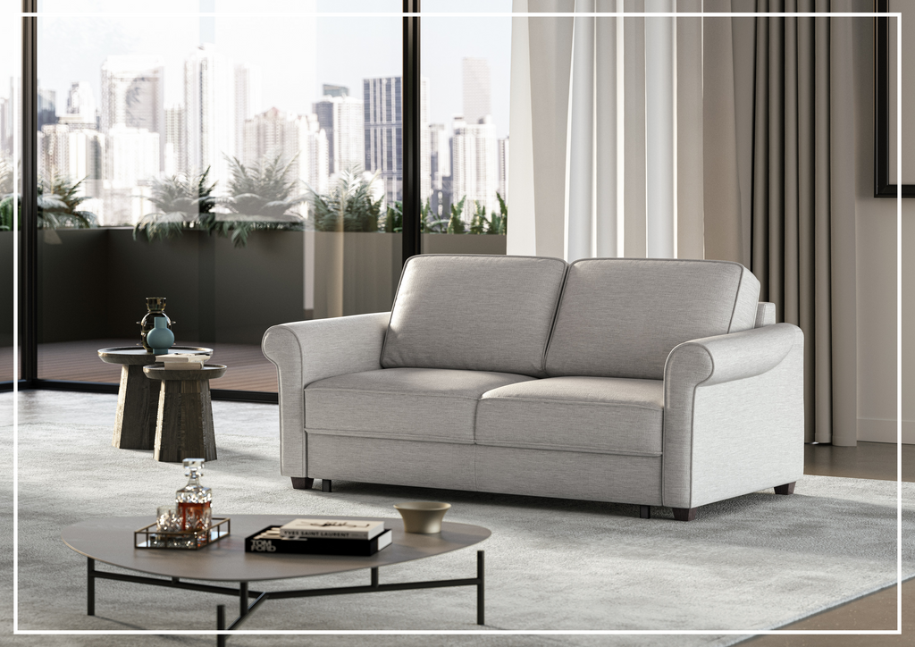 Charleston Queen Sleeper Sofa in Gray Goose Color-Sofabed