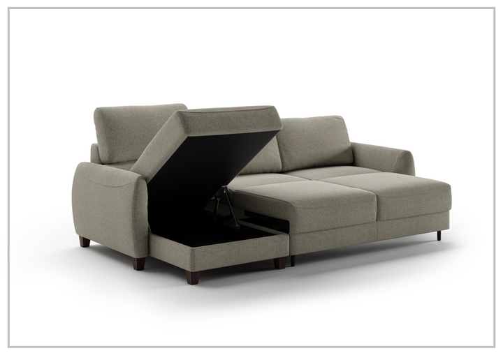 Luonto Delta 3-Seater Fabric Full XL Sectional Sofa Sleeper With Reversible Chaise
