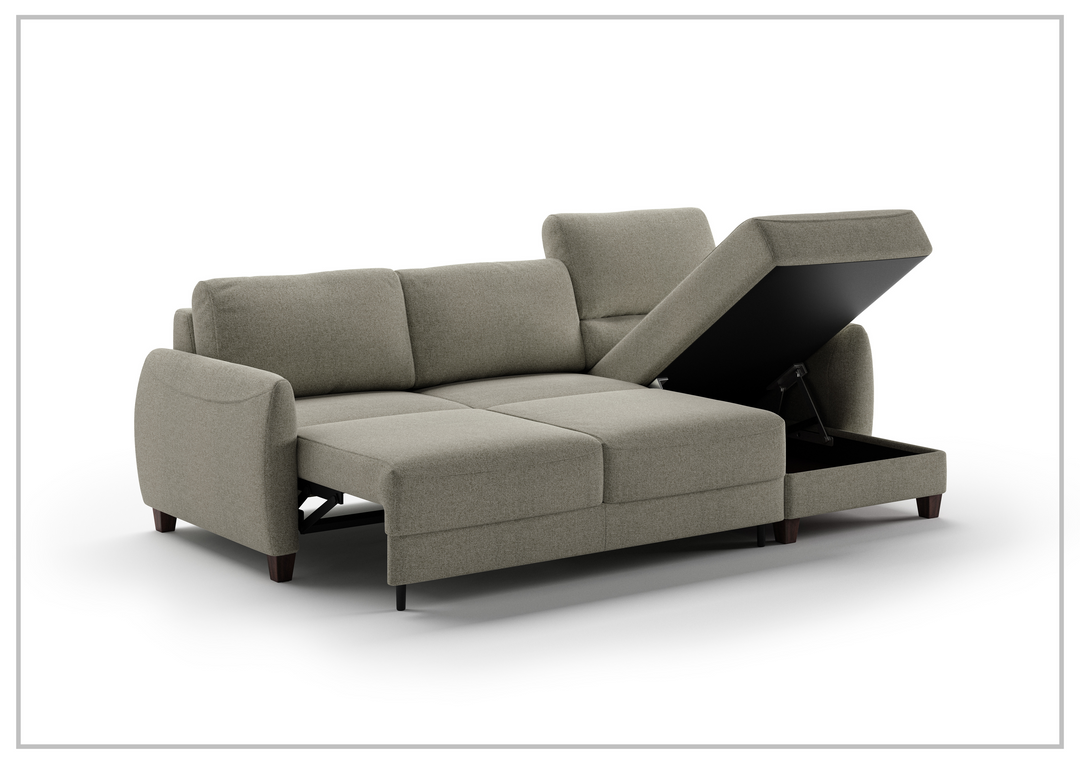 Luonto Delta 3-Seater Fabric Full XL Sectional Sofa Sleeper With Reversible Chaise