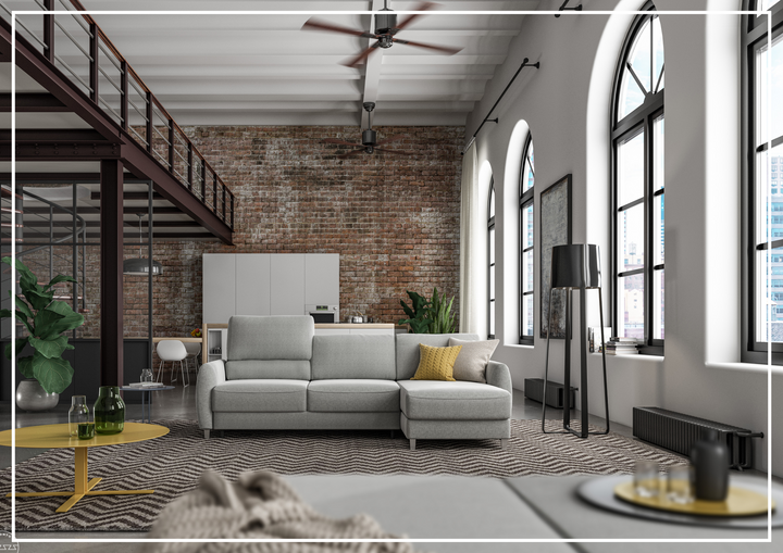 Delta 3-Seater Full XL Sectional Sofa Sleeper With Reversible Chaise-SOFABED