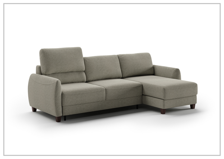 Luonto Delta 3-Seater Fabric Full XL Sectional Sofa Sleeper With Reversible Chaise