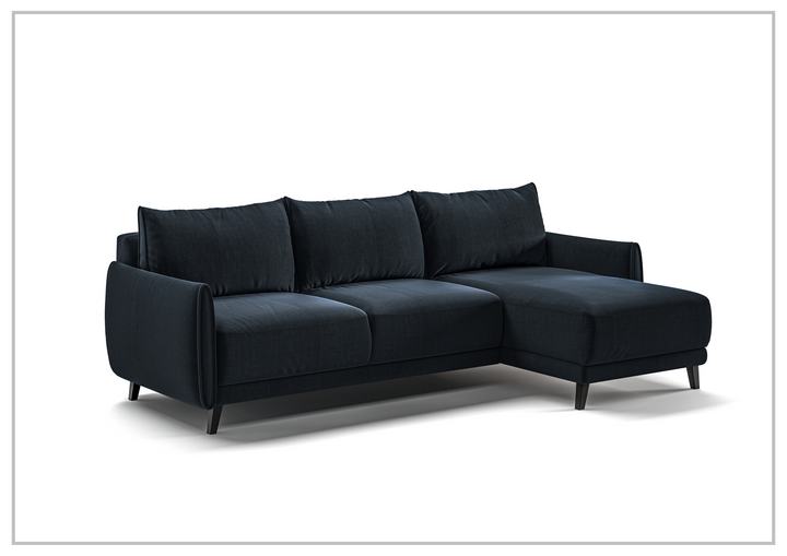 Dolphin Sectional Sofa Sleeper With Reversible Chaise and Storage-SOFABED
