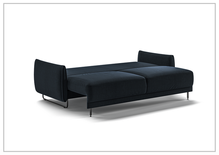Luonto Dolphin Fabric Full XL Sofa Sleeper with High Black Legs