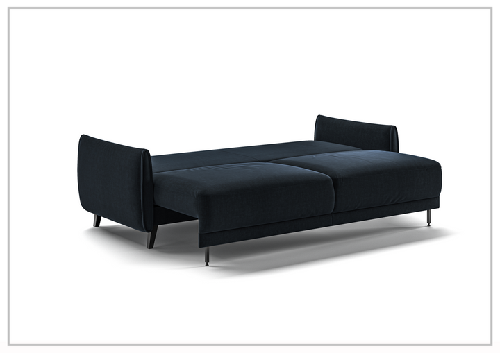 Luonto Dolphin Fabric Full XL Sofa Sleeper with High Black Legs
