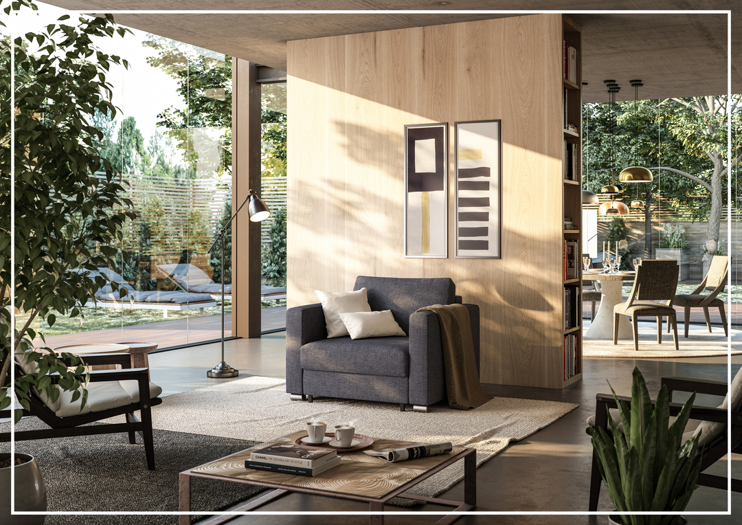 Luonto Fantasy Fabric Cot Sleeper Sofa With Gas Spring