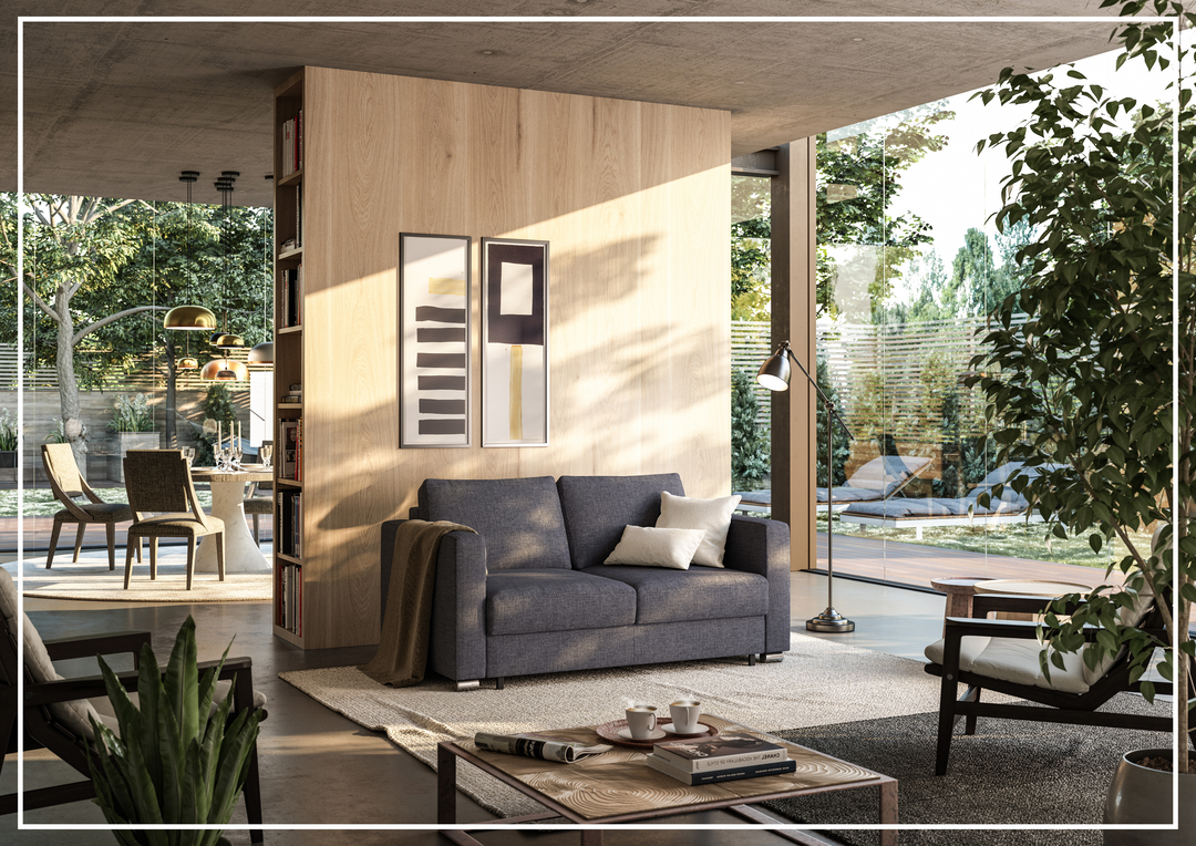 Luonto Fantasy Full XL Fabric Sleeper Sofa With Gas Spring