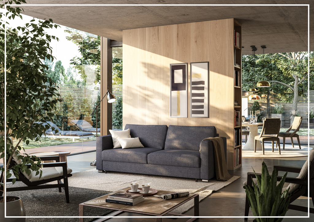 Luonto Fantasy Fabric King Sleeper Sofa-SOFABED