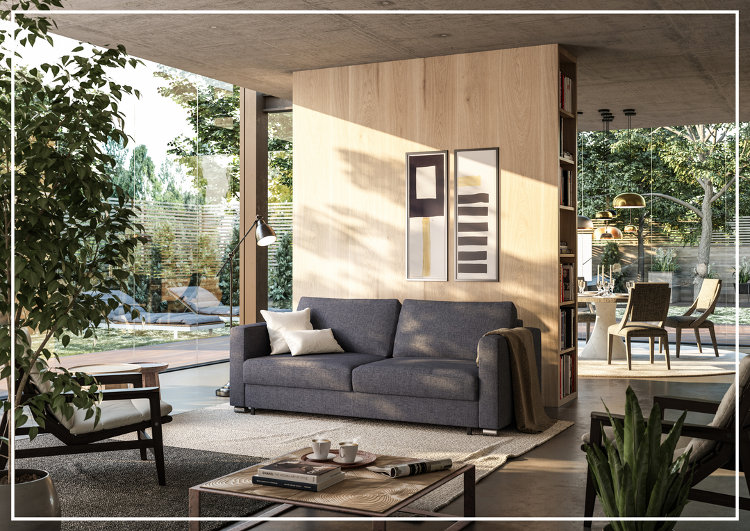 Luonto Fantasy Fabric King Sleeper Sofa-SOFABED