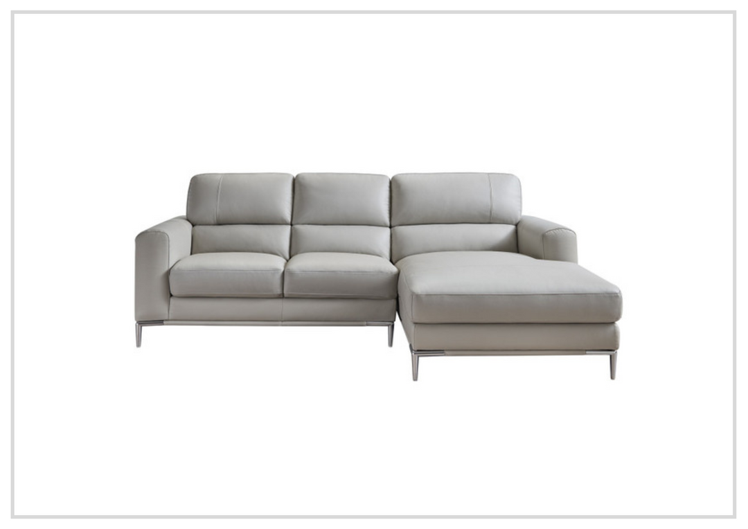 Gio Italia Crosby 3 Seater Modern Leather Sectional Sofa with Chaise-Sofabed