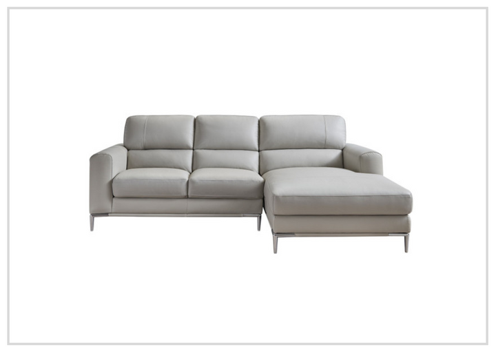 Gio Italia Crosby 3 Seater Modern Leather Sectional Sofa with Chaise-Sofabed