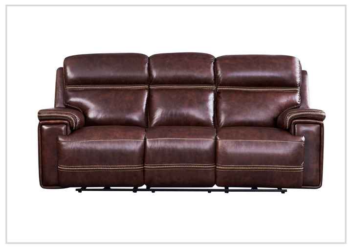 Gio Italia Fabiano Power Leather 3 Seater Sofa in Brown
