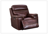 Gio Italia Fabiano Power Leather Chair in Brown