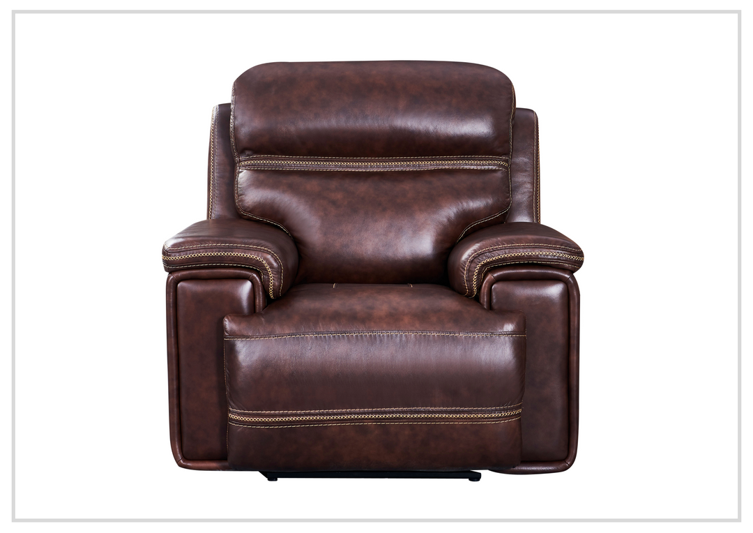 Gio Italia Fabiano Power Leather Chair in Brown