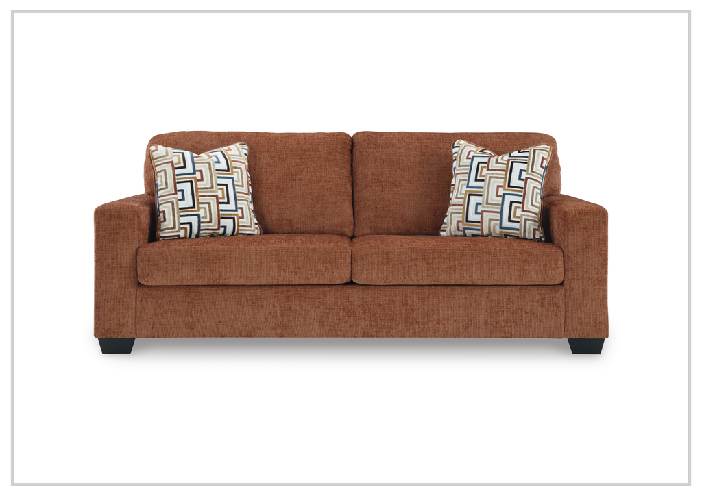 Gio Italia Amalfi Queen Fabric Sleeper Sofa with Accent Pillows