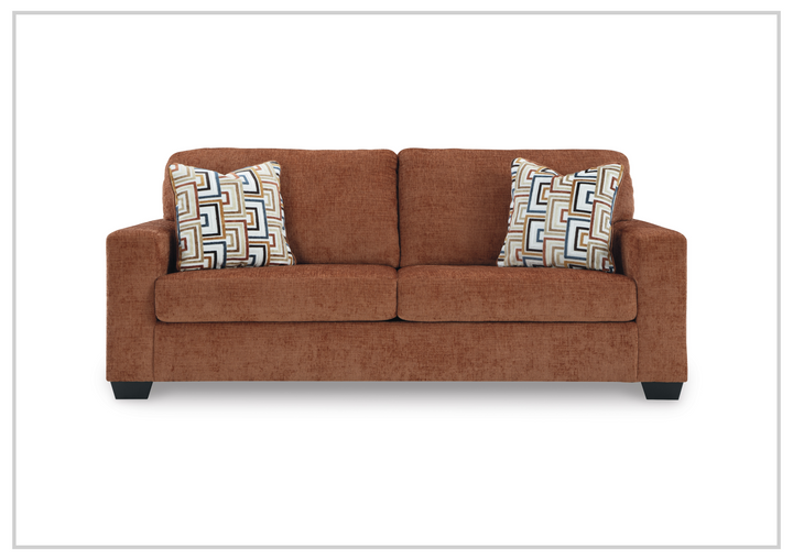 Gio Italia Amalfi Queen Fabric Sleeper Sofa with Accent Pillows