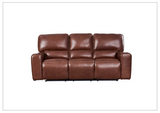 Gio Italia Bennett Power Leather 3 Seater Sofa in Brown