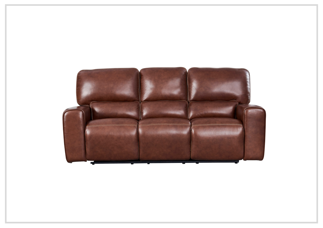 Gio Italia Bennett Power Leather 3 Seater Sofa in Brown