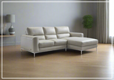 Gio Italia Crosby 3 Seater Modern Leather Sectional Sofa with Chaise-Sofabed