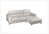 Gio Italia Crosby 3 Seater Modern Leather Sectional Sofa with Chaise-Sofabed