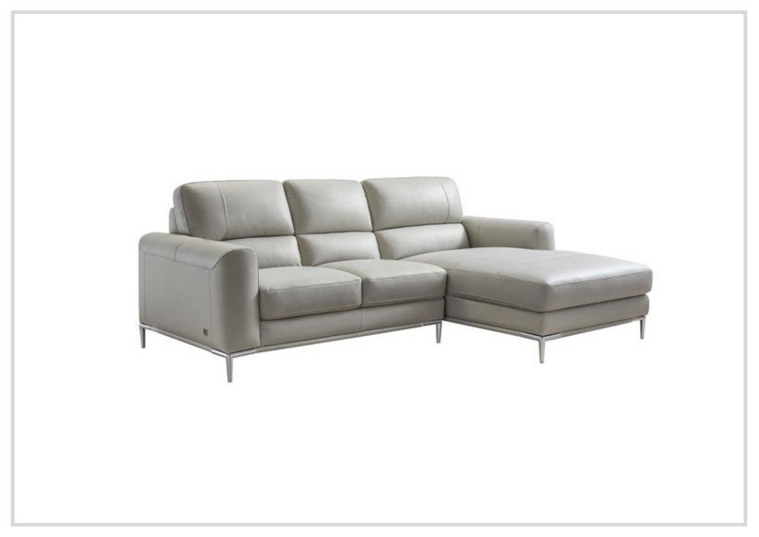 Gio Italia Crosby 3 Seater Modern Leather Sectional Sofa with Chaise-Sofabed