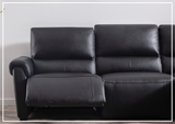 Gio Italia Elara Leather Recliner Sectional with Electric Reclining