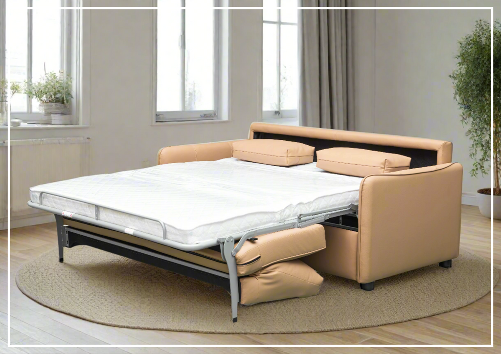 Gio Italia New York Full XL Size Sleeper Sofa with Memory Foam-Sofabed