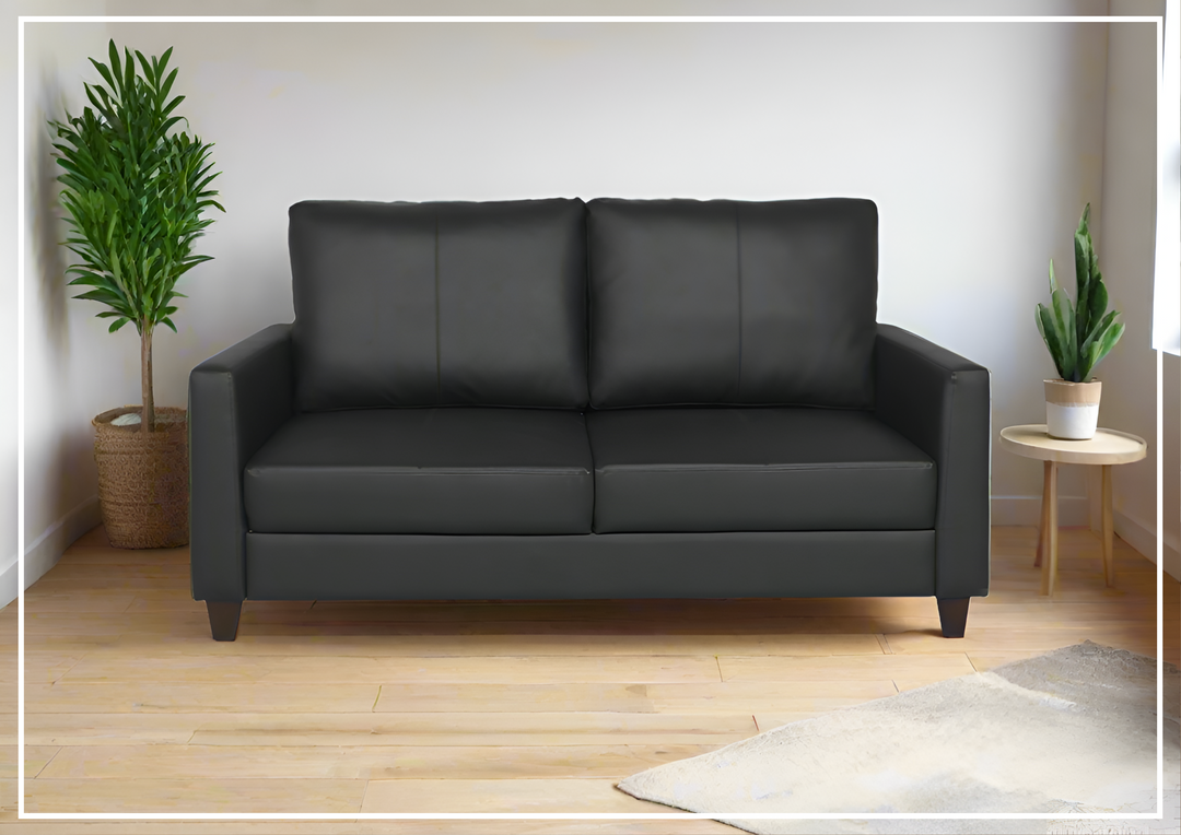Gio Italia Nova Queen Leather Sleeper Sofa With Wood and Chrome Legs-Sofabed