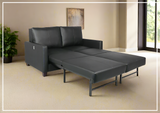 Gio Italia Nova Queen Leather Sleeper Sofa With Wood and Chrome Legs-Sofabed