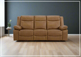 Wyatt Modern  3-Seater Leather Recliner Sofa- SOFABED