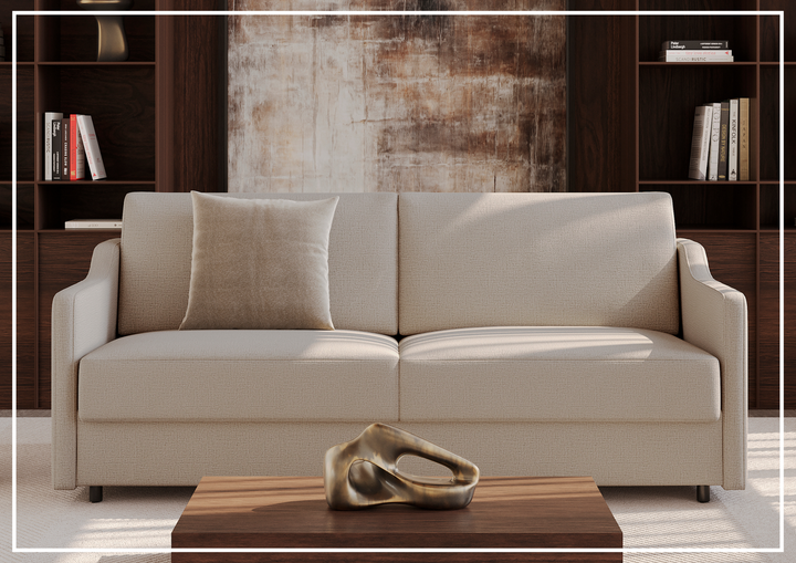 Innovation Living Carnell Fabric 2-Seater Queen-Sized Sofa Bed (Gray/Taupe)