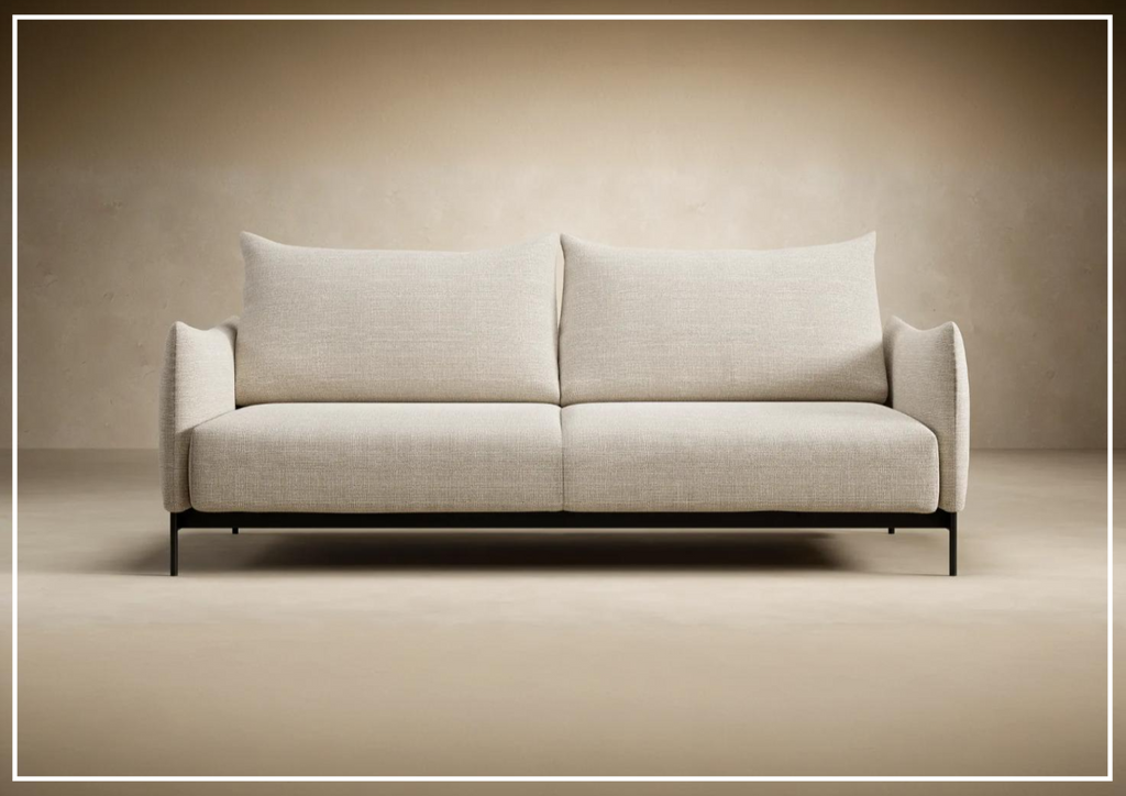 Innovation Living Malloy 2-Seater Fabric Sofa Bed with Ottoman