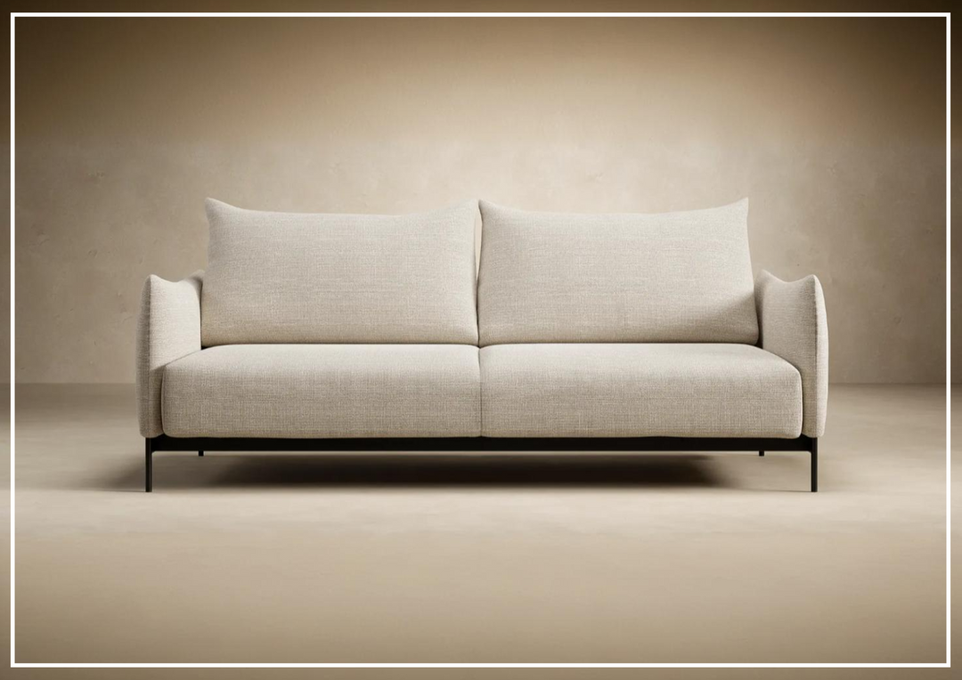 Innovation Living Malloy 2-Seater Fabric Sofa Bed with Ottoman