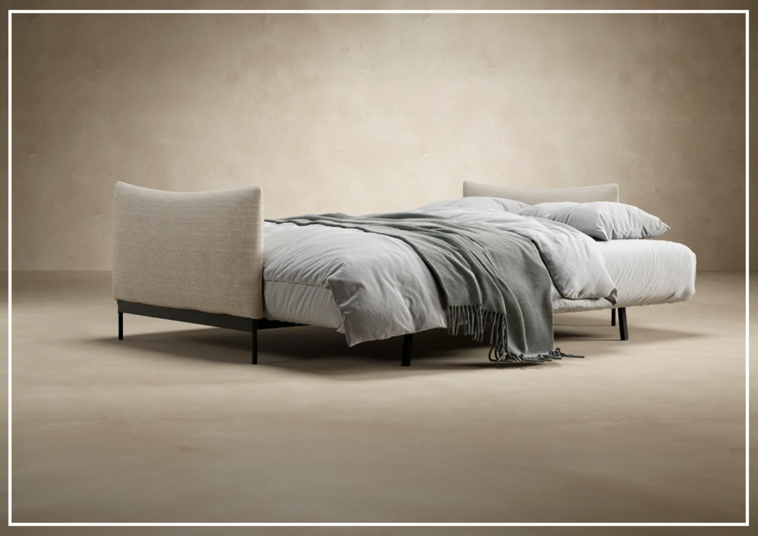 Innovation Living Malloy 2-Seater Fabric Sofa Bed with Ottoman