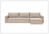 Innovation Living Newilla Fabric L-Shaped Sectional Sleeper Sofa