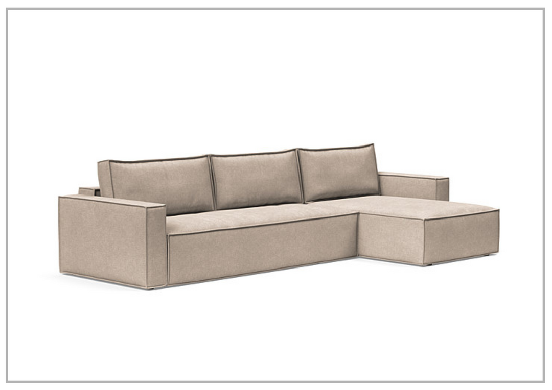 Innovation Living Newilla Fabric L-Shaped Sectional Sleeper Sofa