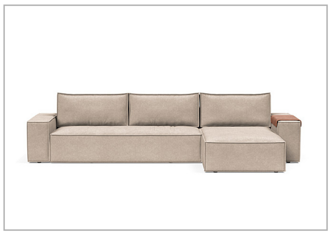 Innovation Living Newilla Fabric L-Shaped Sectional Sleeper Sofa
