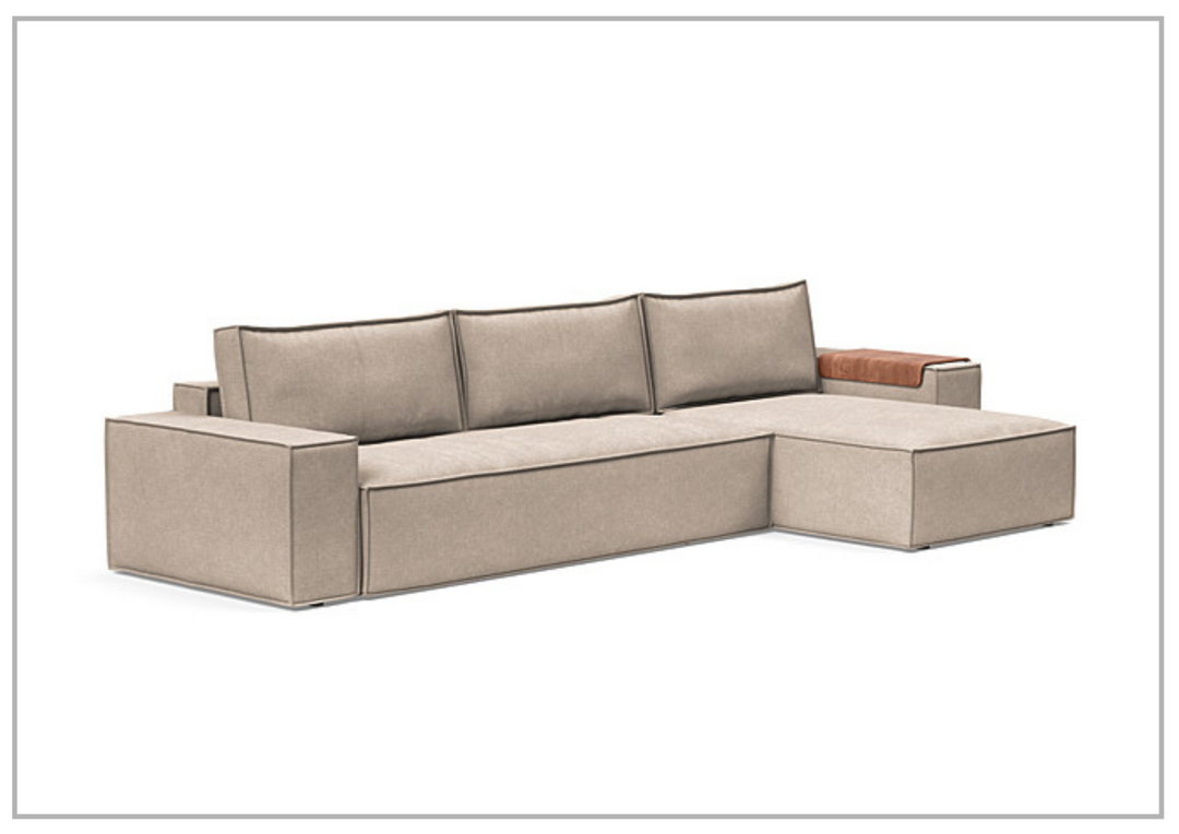 Innovation Living Newilla Fabric L-Shaped Sectional Sleeper Sofa