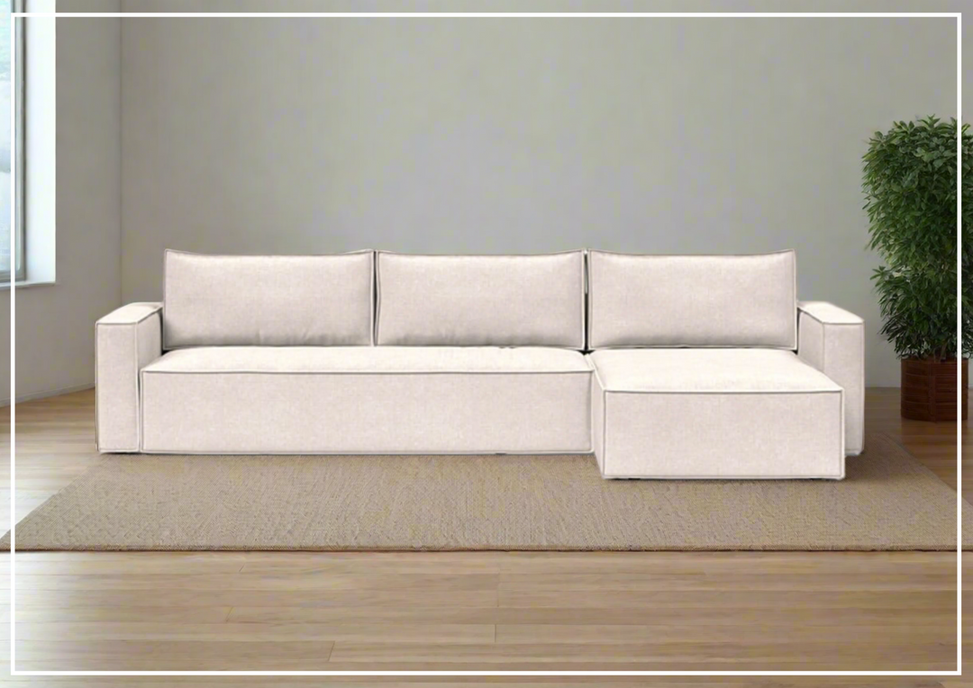 Innovation Living Newilla Fabric L-Shaped Sectional Sleeper Sofa