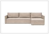 Innovation Living Newilla Fabric L-Shaped Sectional Sleeper Sofa