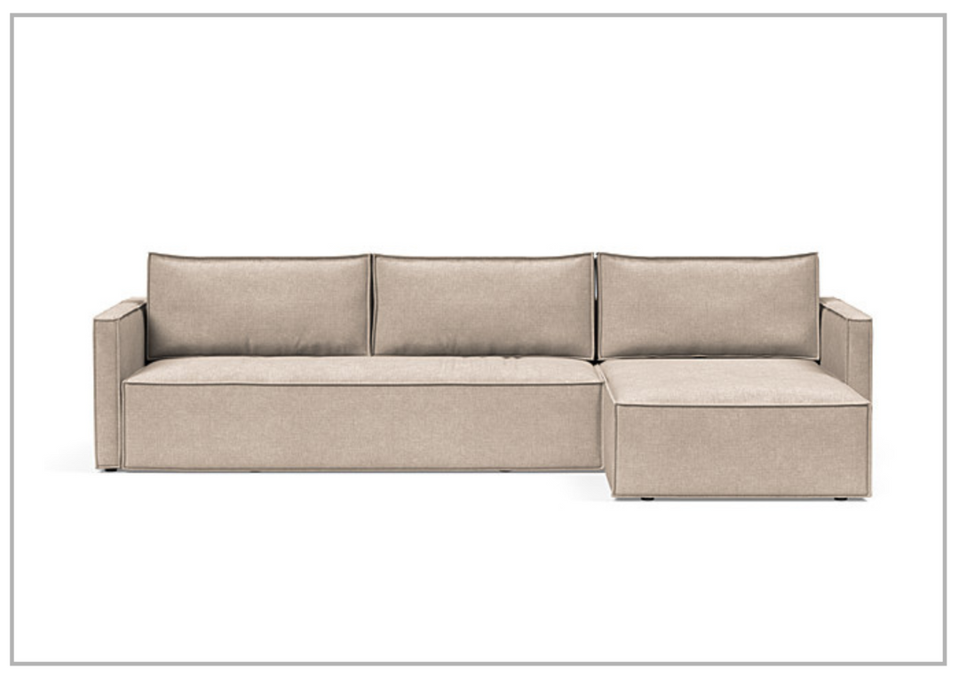 Innovation Living Newilla Fabric L-Shaped Sectional Sleeper Sofa