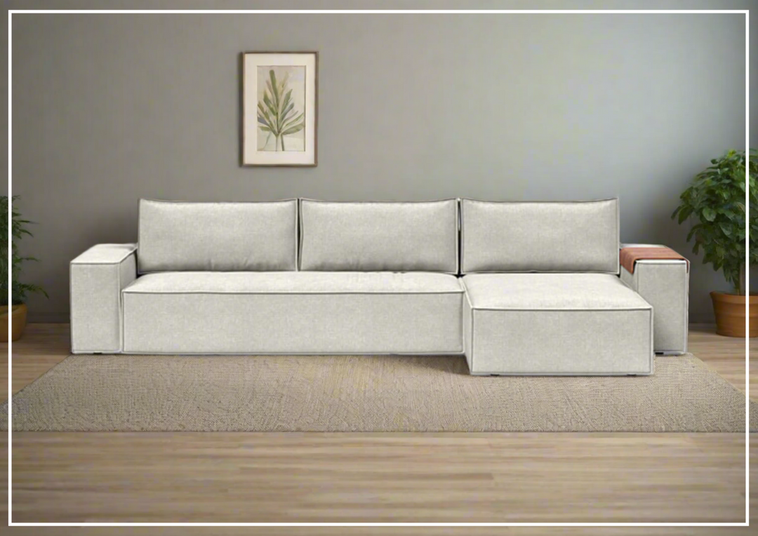 Innovation Living Newilla Fabric L-Shaped Sectional Sleeper Sofa