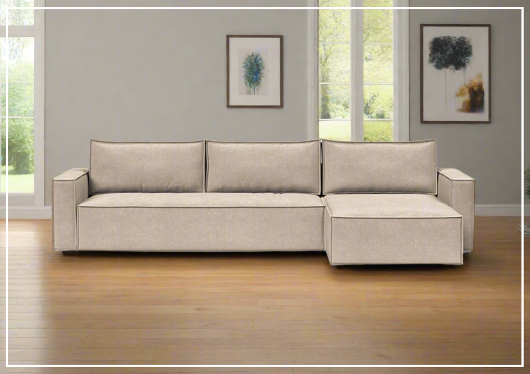 Innovation Living Newilla Fabric L-Shaped Sectional Sleeper Sofa