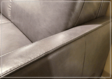 Kathy Ireland Wigan Luxury Gray Italian Leather Queen Sleeper