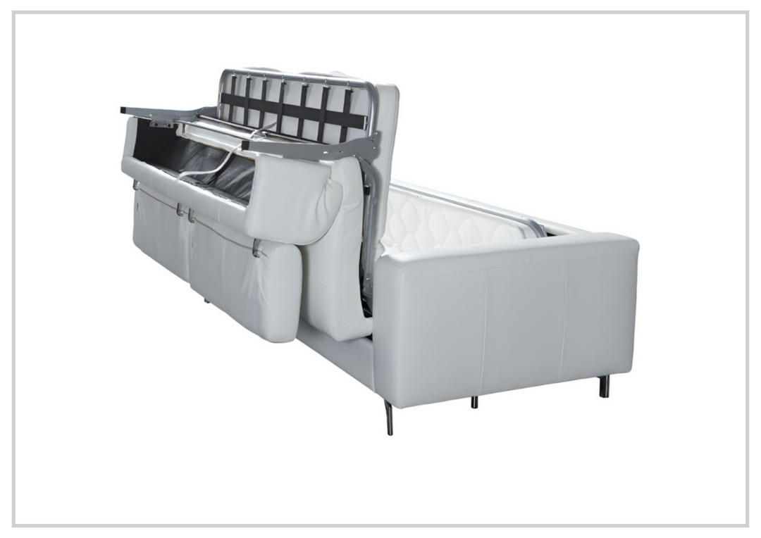 Kathy Ireland Tevere Top Grain Leather Queen Sleeper Sofa-Sofabed