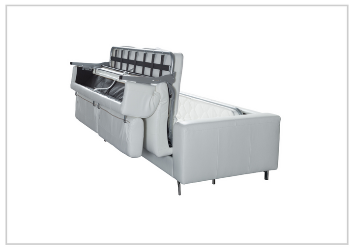 Kathy Ireland Tevere Top Grain Leather Queen Sleeper Sofa-Sofabed