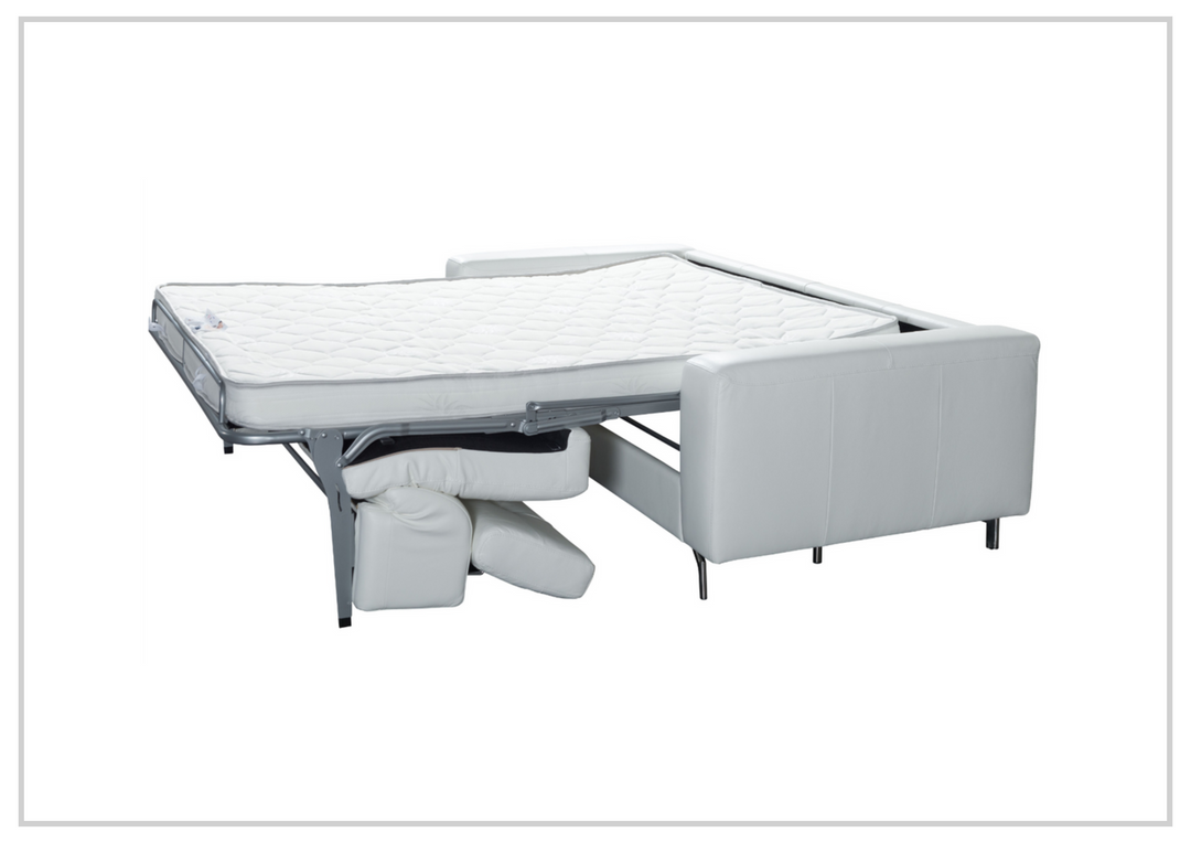 Kathy Ireland Tevere Top Grain Leather Queen Sleeper Sofa-Sofabed