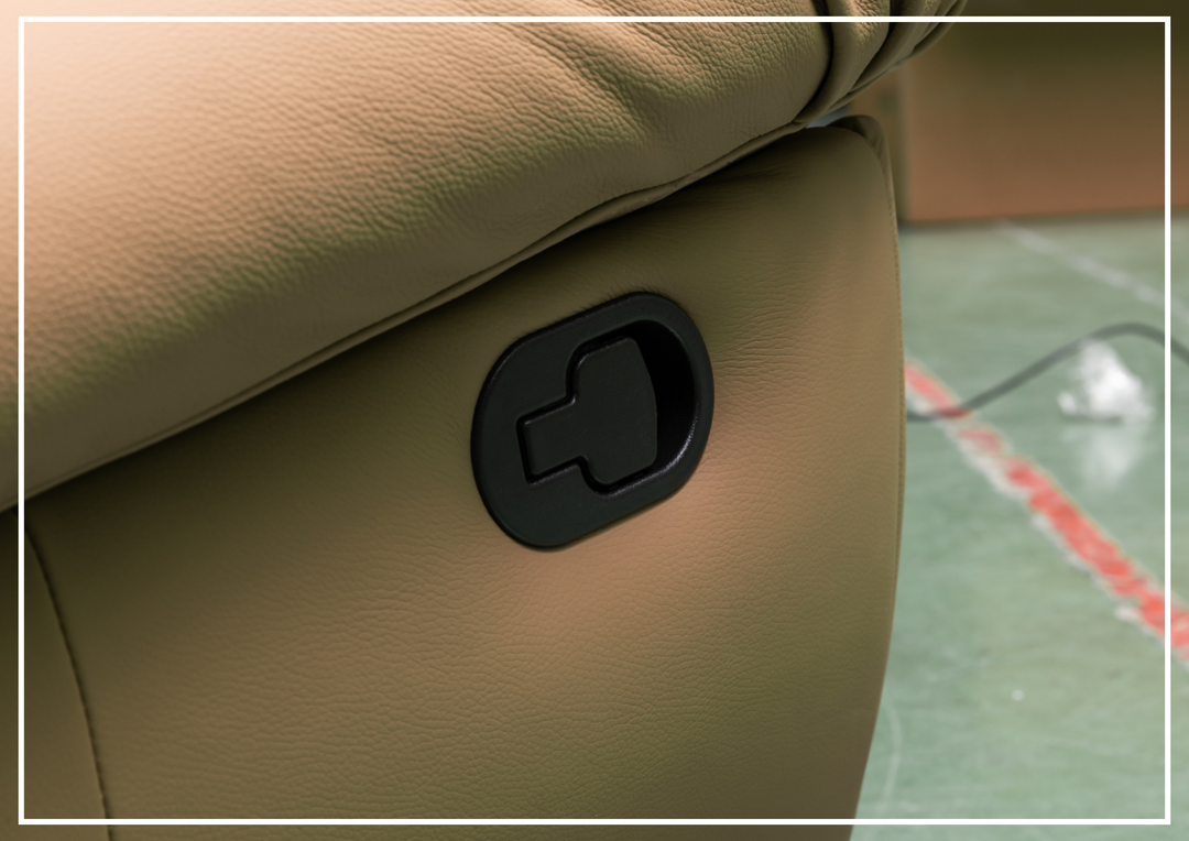 Klaussner Celina Swivel Glider Leather Manual Recliner with Cushion Arms-Sofabed